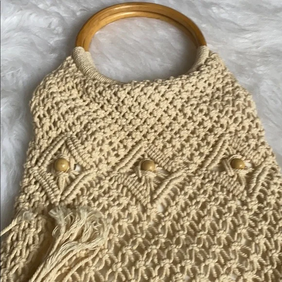 Macramé boho handbag - Picture 3 of 6